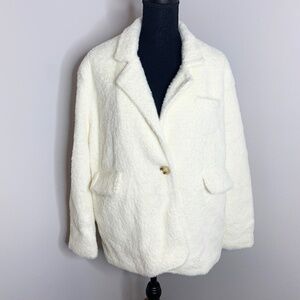 SHEYOUNG Korean Women's White Fur Jacket